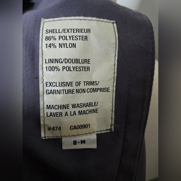 Vtg 80s London Fog Tempo Europa Long Trench Coat Wool Zip-Out Liner Size M - Picture 8 of 15